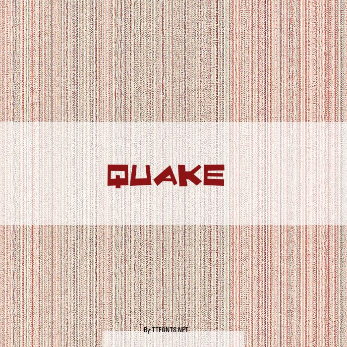 Quake & Shake example